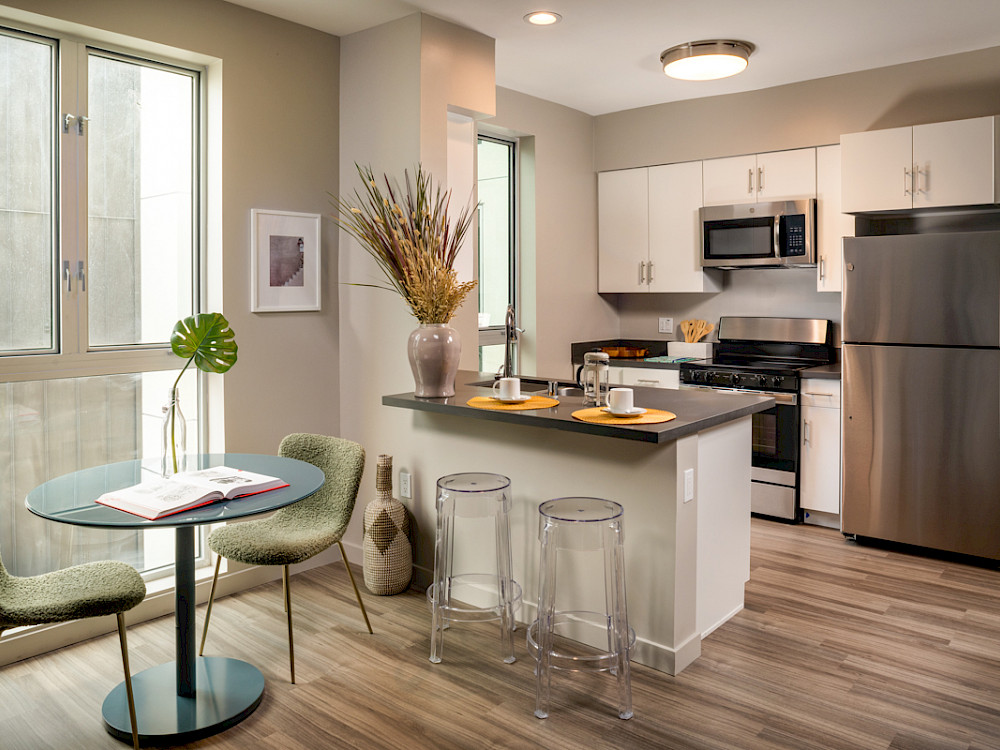 Single: Dining Room and Kitchen