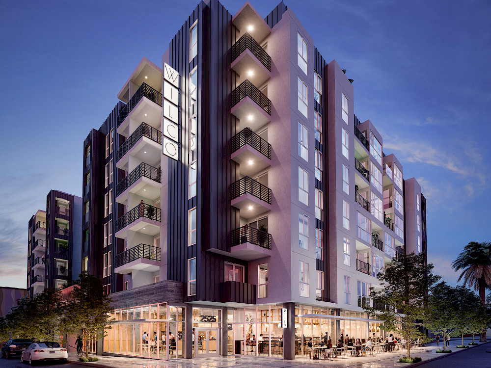 Westlake, CA Apartments for Rent - Exterior View of Wilco Apartments Building Surrounded by Lush Landscaping and Sidewalks