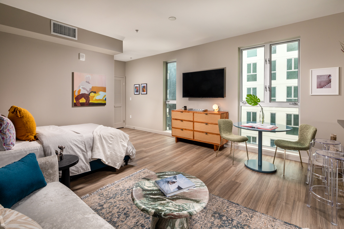 Studio Living Room and Bedroom